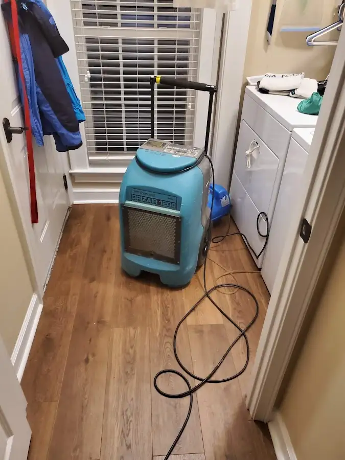 Commercial dehumidifier deployed for Flood Damage Cleanup in Berkley